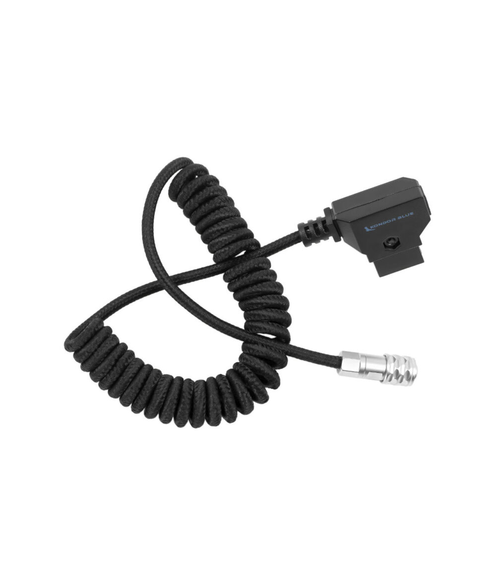 Kondor Blue Black Coiled D-Tap to BMPCC 4K/6K Pro Power Cable Product Image