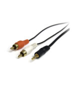StarTech 6 ft Stereo Audio Cable - 3.5mm Male to 2x RCA Male Product Image