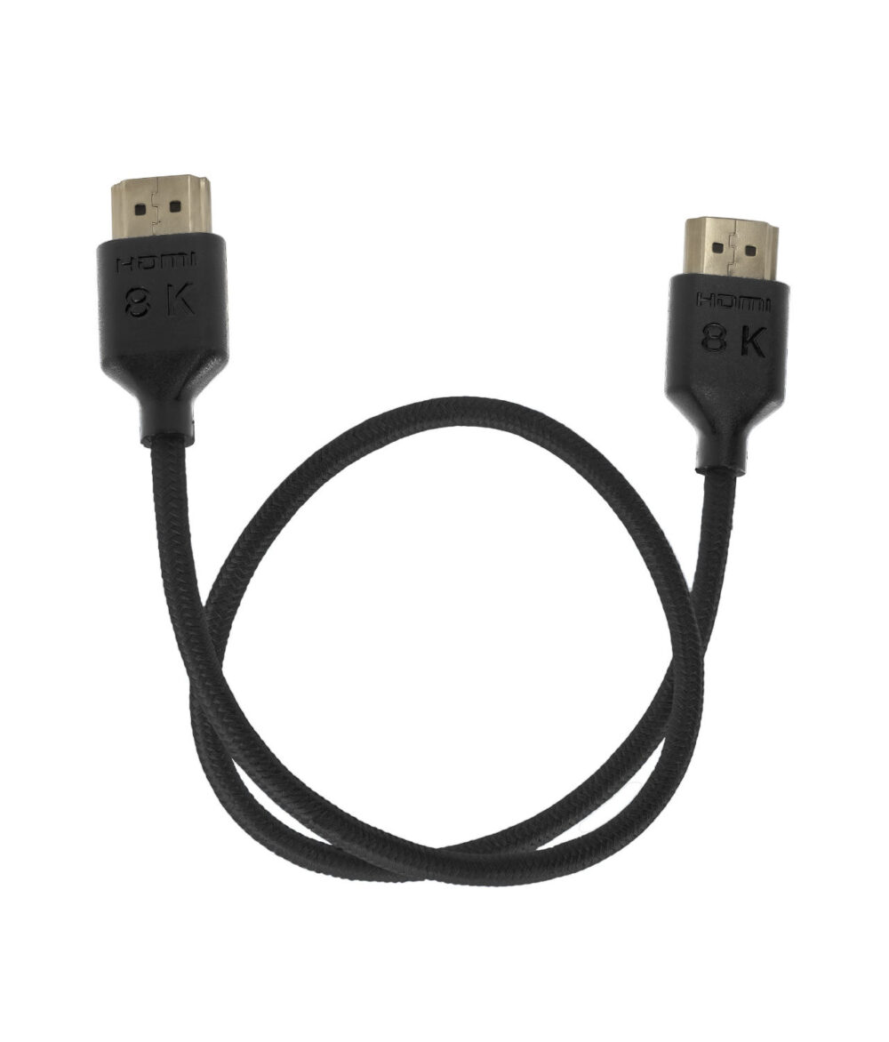 Kondor Blue 8K HDMI 2.1 17" Braided Cable - Black Product Image