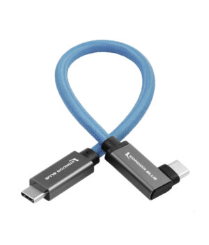 Kondor Blue 8.5" USB-C to USB-C Right Angle Cable Product Image