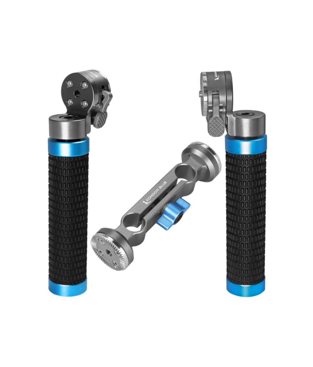 Kondor Blue Quick Release Rosette Hand Grip With Dual Rod Clamp Grey Product Image