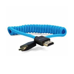 Kondor Blue Mini HDMI to Full HDMI 12"-24" Braided Coiled Cable Product Image